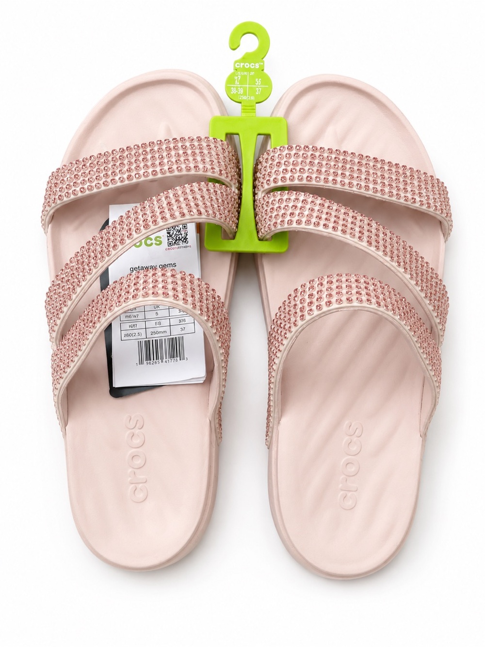 Crocs Getaway Strappy Quartz Gems Platform Sandals Women’s 8 NEW
